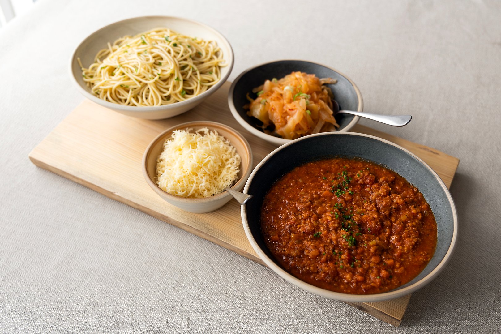 fullkorspasta och bolognese